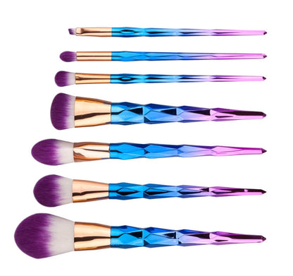 EdiJonah® 7 makeup brushes, makeup tools, diamond makeup brush foundation brush