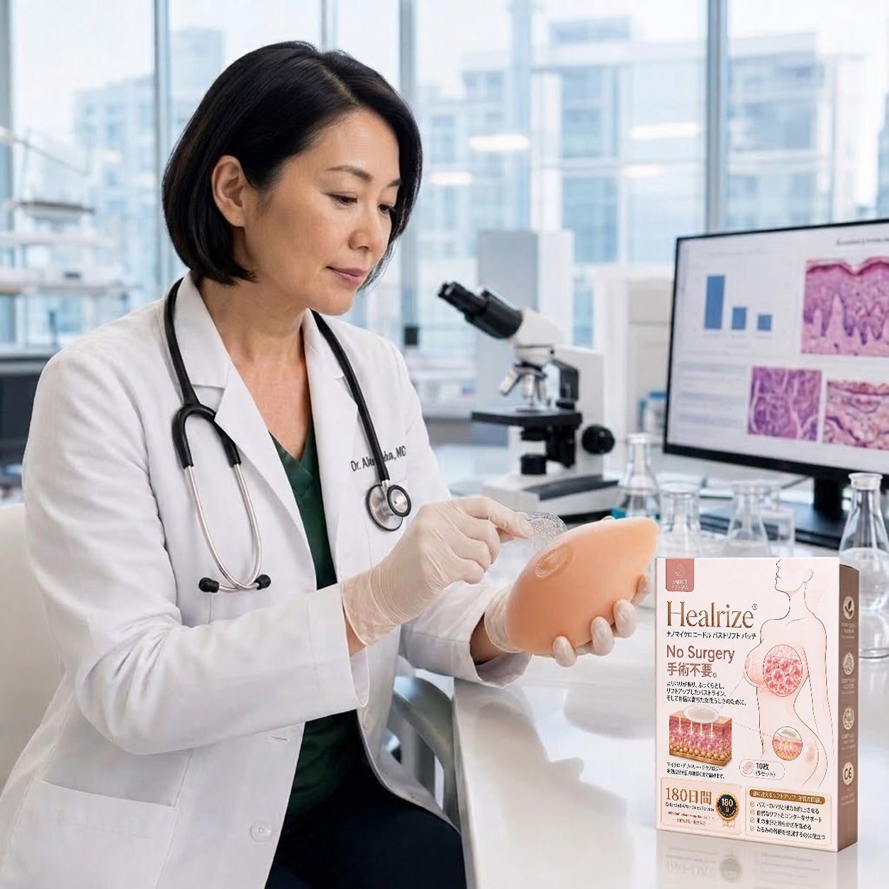 Healrize® ナノマイクロニードル バストリフトパッチ ✨｜手術不要・貼るだけでハリとふっくら感のある上向きバストラインをサポートし、女性らしい自信を取り戻すバストケアパッチ 💖