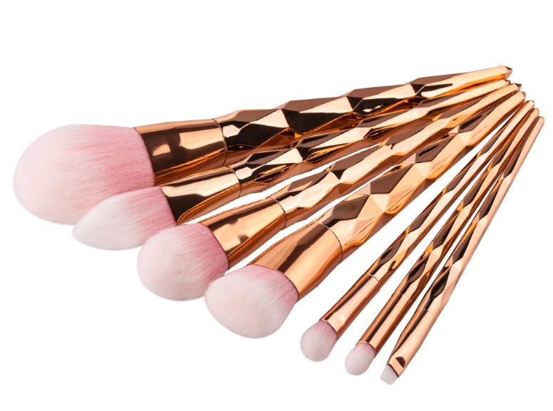 EdiJonah® 7 makeup brushes, makeup tools, diamond makeup brush foundation brush
