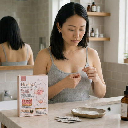 Healrize® ナノマイクロニードル バストリフトパッチ ✨｜手術不要・貼るだけでハリとふっくら感のある上向きバストラインをサポートし、女性らしい自信を取り戻すバストケアパッチ 💖