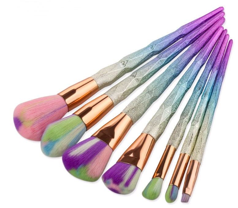 EdiJonah® 7 makeup brushes, makeup tools, diamond makeup brush foundation brush