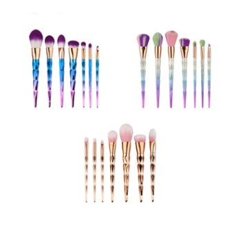 EdiJonah® 7 makeup brushes, makeup tools, diamond makeup brush foundation brush