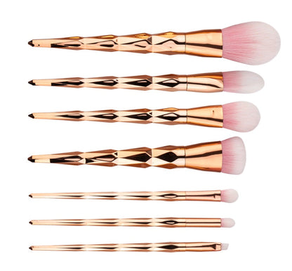 EdiJonah® 7 makeup brushes, makeup tools, diamond makeup brush foundation brush